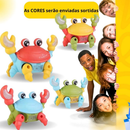 Brinquedo Caranguejo Fujão Musical Som Luz E Movimento Infantil Para Bebês
