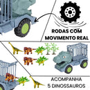 Caminhão Dinossauro Infantil com 4 Dinos e Acessórios Solari Baby