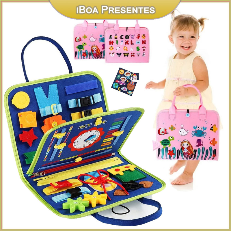 Maleta Atividade Coordenação Sensorial Montessori Infantil Alta Qualidade
