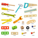 Kit Ferramentas Montessori em Madeira Infantil Educativo Solari Baby
